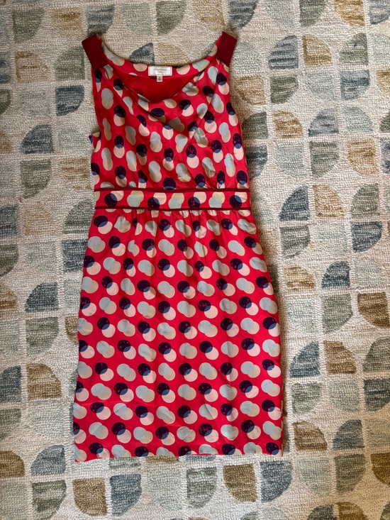 Anthropologie Dresses & Skirts - Anthropologie Silk Dress Moulinette Soeurs Polka Dot Tomato Girl Euro Wedding